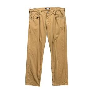 Mavi Pants Mens 38 Straw Beige Cotton Stretch Matt Relaxed Straight Leg 5 Pocket